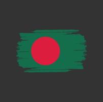 trazos de pincel de bandera de bangladesh. bandera nacional del país vector