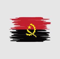 trazos de pincel de bandera de angola vector