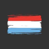 Luxembourg flag brush stroke. National flag vector
