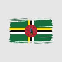 Dominica flag brush stroke. National flag vector