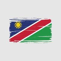 trazo de pincel de bandera de namibia. bandera nacional vector