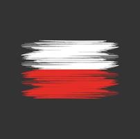 Poland Flag Brush vector