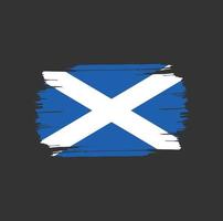 trazos de pincel de bandera de escocia. bandera nacional del país vector