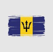 Barbados flag brush stroke. National flag vector