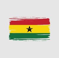 Ghana flag brush stroke. National flag vector
