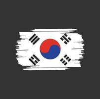 South Korea Flag Brush Strokes. National Country Flag vector