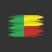 Benin Flag Brush vector