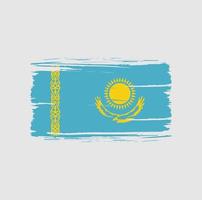 Kazakhstan flag brush stroke. National flag vector