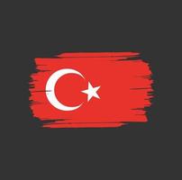 Turkey Flag Brush Strokes. National Country Flag vector