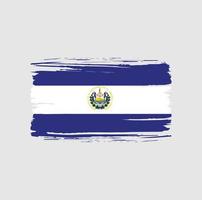 El Salvador flag brush stroke. National flag vector