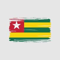 Togo flag brush stroke. National flag vector