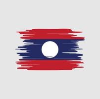 Laos flag brush strokes vector