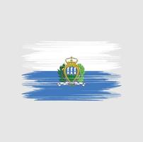 cepillo de bandera de san marino vector