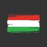 Hungary flag brush stroke. National flag vector