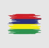 Mauritius flag brush strokes vector