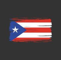 trazo de pincel de bandera de puerto rico. bandera nacional vector