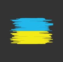 Ukraine flag brush strokes vector