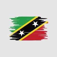 Saint Kitts and Nevis Flag Brush Strokes vector