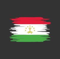 Tajikistan flag brush strokes vector