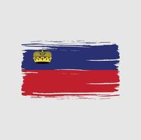 Liechtenstein flag brush stroke. National flag vector