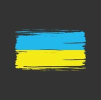 Ukraine flag brush stroke. National flag vector