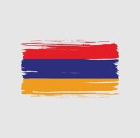trazo de pincel de la bandera de armenia. bandera nacional vector