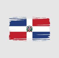 Dominican Republic flag brush stroke. National flag vector