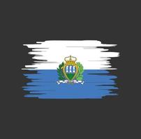 trazos de pincel de bandera de san marino vector