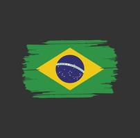 Brazil Flag Brush Strokes. National Country Flag vector