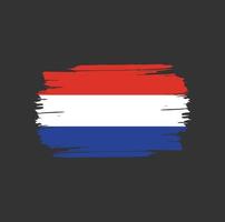 Netherlands Flag Brush Strokes. National Country Flag vector