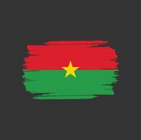 trazos de pincel de la bandera de burkina faso. bandera nacional del país vector