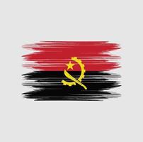 cepillo de bandera de angola vector