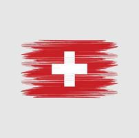 cepillo de la bandera de suiza vector