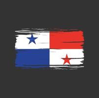 trazo de pincel de la bandera de Panamá. bandera nacional vector