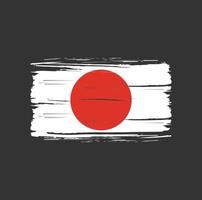 trazo de pincel de bandera de japón. bandera nacional vector