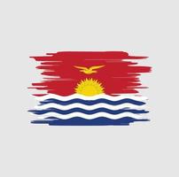 trazos de pincel de bandera de kiribati vector