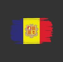 Andorra Flag Brush Strokes. National Country Flag vector