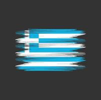 pincel de bandera de grecia vector