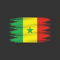 cepillo de la bandera de senegal vector