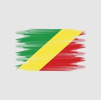 Congo Flag Brush vector