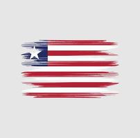 Liberia Flag Brush vector