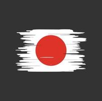 Japan flag brush strokes vector