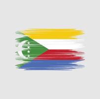 Comoros Flag Brush vector