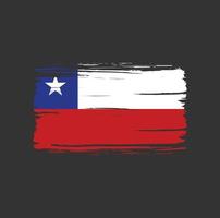 Chile flag brush stroke. National flag vector