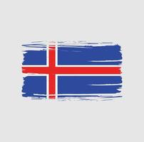 Iceland flag brush stroke. National flag vector