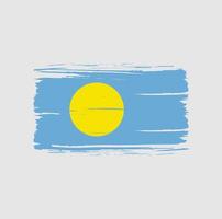 Palau flag brush stroke. National flag vector