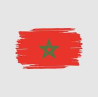 Morocco Flag Brush Strokes. National Country Flag vector