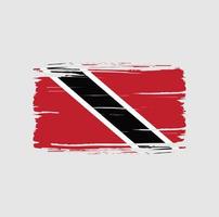 Trinidad and Tobago flag brush stroke. National flag vector