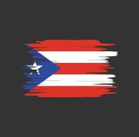 Puerto Rico flag brush strokes vector