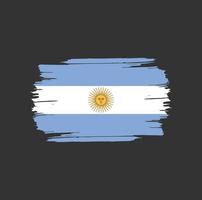 Trazos de pincel de bandera argentina. bandera nacional del país vector